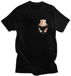 Men039s TShirts Funny Guinea Pig In Pocket T Shirt For Men Preshrunk Cotton Tee Tops Pet Owners Tshirts ShortSleeve Casual T4342017