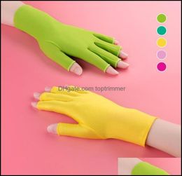 Nail Art Equipment Tools Salon Health Beauty 7 Colour Uv Protection Glove Gel Anti Led Lamp Dryer Light Radiation Tool Drop Deliver8342934