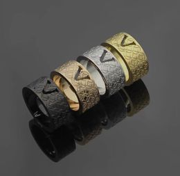 Europe America Style Ring Men Lady Women Titanium steel Hollow Out Engraved Pattern Lovers Rings Size US6-US9 4 Color9624059