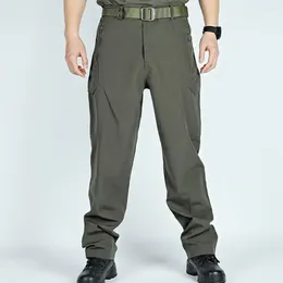 Men's Pants Men Solid Color Cargo Trousers Versatile Outdoor Casual With Wide Leg Quick Drying For Large