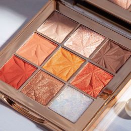 Mack Andy Flash Eye Shadow Palette Gold Gold Diamond Dålig vattentät stjärnhimmel 9 Color Matte Eye Shadow 9C8