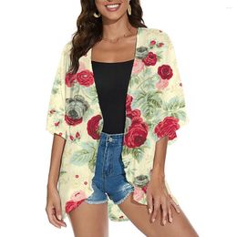 Boho Style Printed Beach Holiday UV Protection Coat S-5XL Loose Comfort 2024 Fashion Trend Hawaiian Chiffon Cardigan