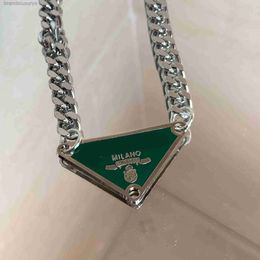 Mens Pendant designer jewelry luxury Necklaces Inverted triangle Fashion for Woman designers brand Jewelrys womens Trendy Personality Clavicle Chain