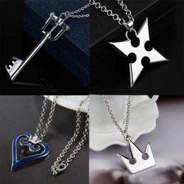 Fashion Jewelry Kingdom Hearts Sora Crown Choker Necklace Handmade Costume Key Charm Pendant Chain Adornment