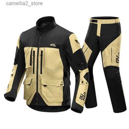 Motocycle Racing Clothing DUHAN Motorcycle Jacket Men Breathable Abrasion resistant Moto Protection Motocross Suit CE protective gear Q240603