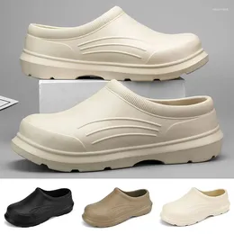 Dress Shoes Women Men Chef Oil Resistant Waterproof Rain Boots Outdoor Water Slip On Solid EVA Soft Sole Plus Size 35-46