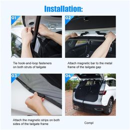 Car Sunshade Er Anti-Mosquito Anti-Flying Insects Curtain Trunk Mesh Cam Uv Protection For Suv Mpv Tail Door Mosquito Drop Delivery Au Dhc79