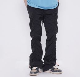 Elastic Waist Casual Trousers Men and Women Pleated Ankle Drawstring Cargo Pants High Street Baggy Track Pants4199858