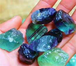 1pcs Colorful Natural Fluorite Crystal Striped Fluorite Quartz Crystal Stone Point Healing Wand Treatment Stone8211232