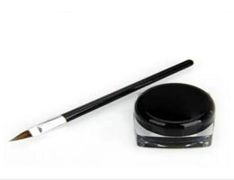 New Waterproof Eye Liner Pencil Make Up black Liquid Eyeliner Shadow Gel Makeup Brush Black maquiagem6456485