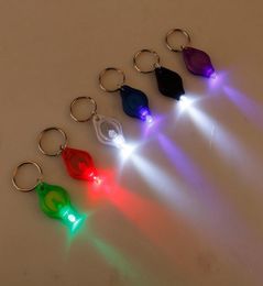Mini LED Flashlight Keychain Portable Keyring Light Torch Key Chain Emergency Camping Lamp Backpack Light factory whole4641953