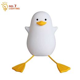 Lamps Shades Warm and cute cartoon silicone seagull night light with USB charging Christmas gift children/barbecue room bedside WX5.307PCX