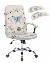 Chair Covers Bohemian Moon Stars Butterfly Elastic Office Cover Gaming Computer Armchair Protector Seat