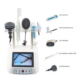 Beauty Items Portable 5 In 1 High Frequency Laser Hair Growth Scalp Analysis Treatment Hair Loss Scalp Massager