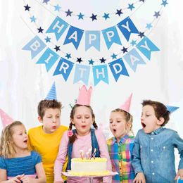 Banners Streamers Confetti Banner Flags Bunting Happy Birthday Baby Garland Flag for Shower Party plies Decoration WX5.30RKKS