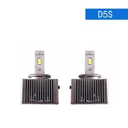 Lighting System 2Pcs Car D5S LED Headlights Bulb High Power White Light Two-Sided CSP Chip 6000K Plug&Play External Driver