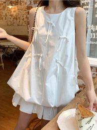 Work Dresses Casual Sweet French 2 Piece Set Women White Kawaii Elegant Vest Cake Mini Skirts 2024 Summer Korean Style Fashion Chic