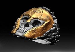 10Pcs Alloy Skull Mask Punk Band Rings For Women Men Vintage Personality Party Accessories Jewelry7649956
