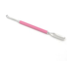 Nail Tools Cuticle Pusher Pink Painting professional senior Spoon 10 Pcslot Pedicure Tool Nail Cleaner Manicure Stainless Steel 54256662
