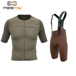 Marciomay Cycling Jersey Sets 2024 Mens Cycling Clothing Summer MTB Bike Suit Quick Dry Pro Bicycle Maillot Jersey Clothing 240603