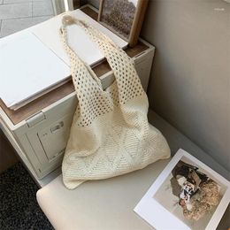 Shoulder Bags Knitted HandBag For Women Beach Hobo Bag Casual Lightweight Tote Female Boho Style Shopping Woven