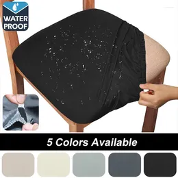 Chair Covers 1PC WaterProof Seat Cover Dining Room Removable Washable Elastic Cushion For Kitchen