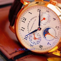 Alengey watch luxury reserve 1815 238.032 manual mechanical 18k rose gold mens watch