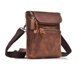 Charm2019 Genuine Leather Shoulder For Men Small Travel Belt Waist Bags Phone Pouch Fanny Pack Male Crossbody1300429
