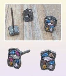 Stud Bear Jewelry 925 Sterling Silver earrings Pendientes Fantasy De Plata Fits European Jewelry Style Gift 3136735205615041