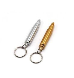 Colourful Aluminium Cartridge Bullet Shape Dry Herb Tobacco Pipes Portable Removable Key Pendant Catcher Taster Bat Philtre One Hitt3811075