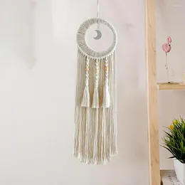 Tapestries Moon Macrame Wall Hanging Bohemian For Entryway