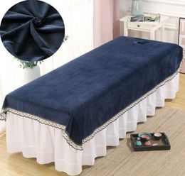 SPA Single Bed Sheet Crystal Velvet Beauty Salon Dedicated Beauty Bed Bedspread Clean Dust Cover Massage Dust Cover Sheet F0159 215324050