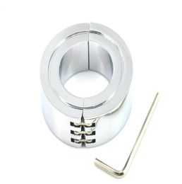 3 Size Choose Stainless Steel Scrotum Metal Cock Ring Cbt Ball Stretchers Weight Chrome Finish Bdsm Bondage Sex Toys For Male Y1906659772