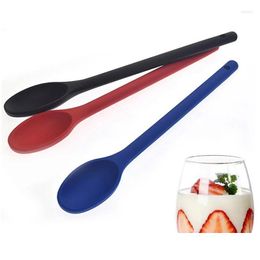 Dinnerware Sets Kitchen Sile Spoon Large Long Handle Cooking Baking Heatproof Grade Utensils Kitchenware Drop Delivery Dh9Nm