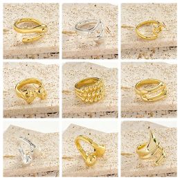 Stones HighQuality Spanish UNO DE 50 Exquisite Fashion 2024 Hot Sale Gold Color Row Heavy Keeper Ring Jewelry Gift