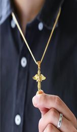 18K Gold Plated Boy Angel Pendant Micro Angel Piece Necklace For Men Women Hip Hop Charm Jewellery Whos7521605