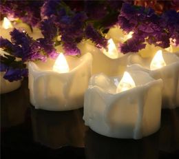 Pack of 6 Flickering LED Candles with Timer Battery Electronic Bougie Mariage Tea Lights Anniversaire 6 Hours on 18 Hours Off2099853