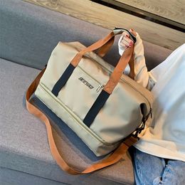 Duffel Bags Unisex Large Capacity Tote Women Weekender Travel Men Sports Shoulder Waterproof Duffle Foldable Luggage 221101 2937