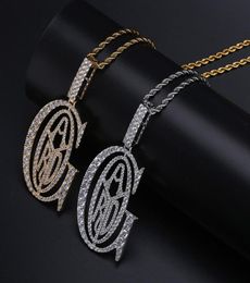 Hip Hop Iced Out Lab Diamond Letter GOARYD Gold Silver Color Plated Mens Bling Zircon Jewelry9373095