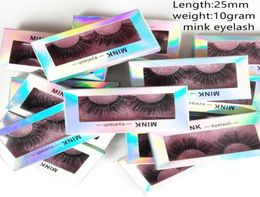 25mm Handmade 3D Faux Mink Hair False Eyelashes Thick Long Wispy Fluffy Woman039s Eye Makeup Lashes Cruelty2514567