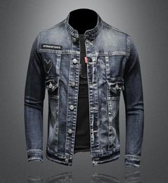 Men039s Jackets Autumn 2021 Vintage Denim Jacket Men High Quality Business Casual Cotton Jeans Bomber Outerwear Male Coats Clot7386028