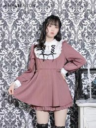 Work Dresses 2024 Fall Japanese Mine Sweet Lace Dress Sets Women's Long Sleeve Silm And Shorts Elegant Two-Piece Set Outfits