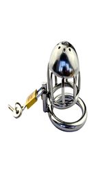 Stainless steel Male Boundage More Short Cage Gimp GAY Fetish Penis ring Sex toys Adult A0804182434