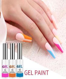 Nail Gel Art Polish Kit Soak Off UVLED Semi Permanent Designs Ink Painting Varnish Color Salon Lacquer K5O76598174