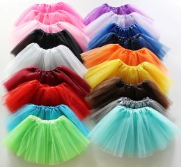 New Muti Colors Tutu Skirt Children Elastic Ballet Dancewear Tutus Mini Skirt Fairy Princess Tulle Skirt