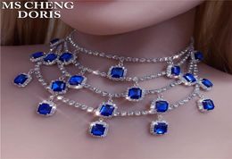 Colourful Crystal Pendant Hiphop Chain Men Tennis Necklace Thin Choker for Women Luxury Charm Crystal Rhinestone Jewellery Party1150229