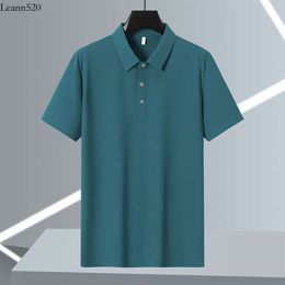 Short sleeved for men in summer, solid color, casual, sporty and fashionable polo shirt, men's T-shirt top, lapel, trendy style