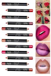 12 Colorslot Waterproof Lip Liner Pencil Set Lipliner Contour Matte Lipstick Pen Long Lasting Retro Red Lip Pencil3849020