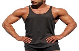 Muscleguys Mens Casual Loose Fitness Tank Tops For Male Summer Open side Sleeveless Active Muscle Shirts Vest Undershirts8577681