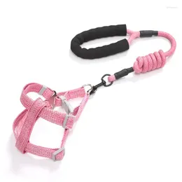 Dog Collars Pet Cat Leash Harness Vest Comfortable Padded Handle 1.2M For Small Medium